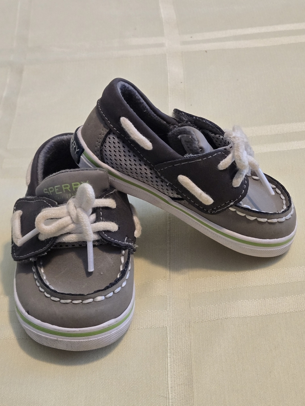 Sperry Kids Intrepid Brown Top Sliders Boat Shoes Toddler size 3M Leather Upper - Picture 6 of 8